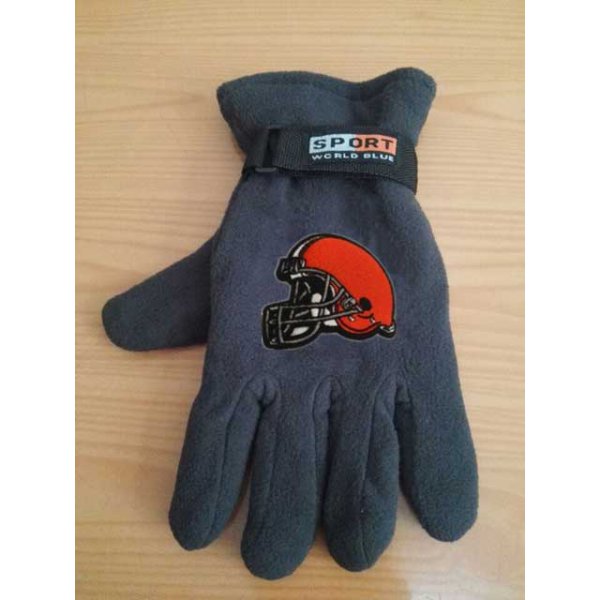 Cleveland Browns NFL Adult Winter Warm Gloves Dark Gray