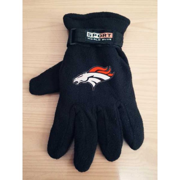 Denver Broncos NFL Adult Winter Warm Gloves Black