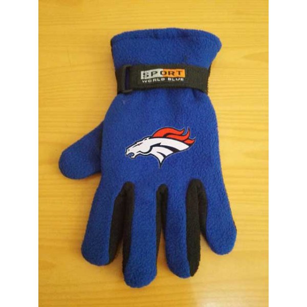 Denver Broncos NFL Adult Winter Warm Gloves Blue