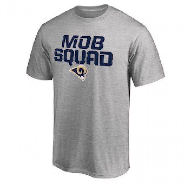 Men's Los Angeles Rams NFL Pro Line Gray Mob Squad T-Shirt