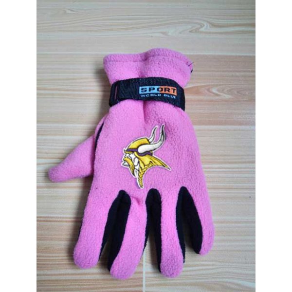 Minnesota Vikings NFL Adult Winter Warm Gloves Pink