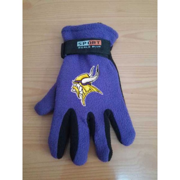 Minnesota Vikings NFL Adult Winter Warm Gloves Purple
