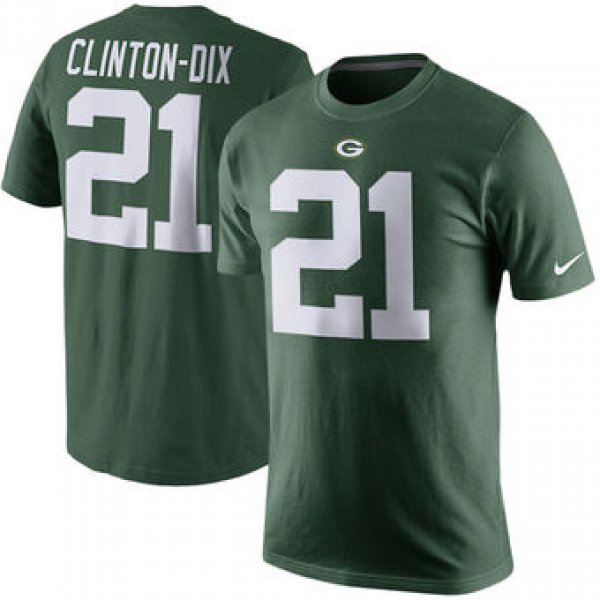 Men's Green Bay Packers 21 Ha Ha Clinton-Dix Nike Green Player Pride Name & Number T-Shirt
