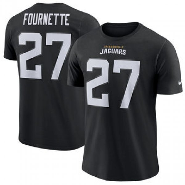 Men's Jacksonville Jaguars 27 Leonard Fournette Nike Black Dri-FIT Player Pride 3.0 Name & Number T-Shirt