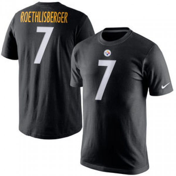 Men's Pittsburgh Steelers 7 Ben Roethlisberger Nike Player Pride Name & Number T-Shirt - Black