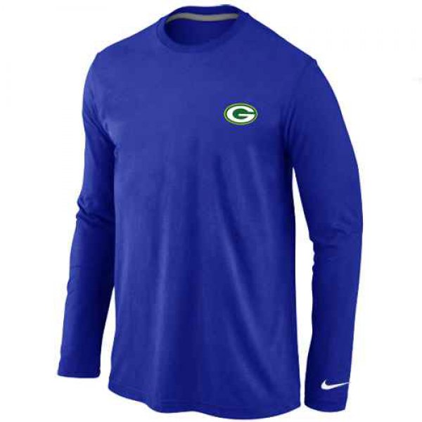 Green Bay Packers Sideline Legend Authentic Logo Long Sleeve T-Shirt Blue