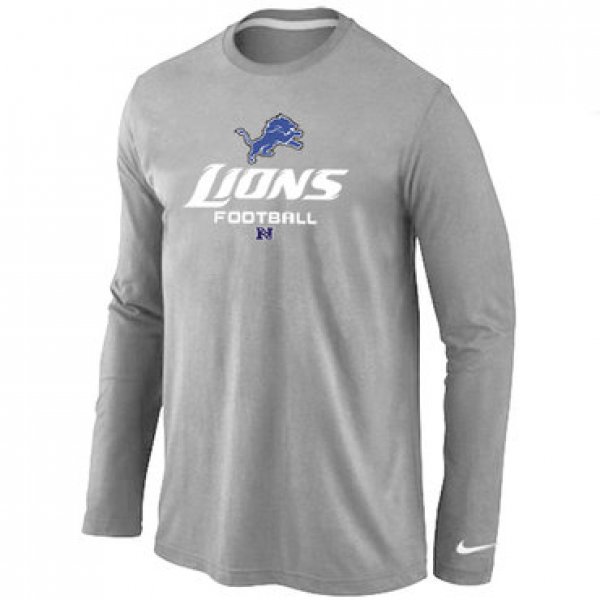 NIKE Detroit Lions Critical Victory Long Sleeve T-Shirt Grey