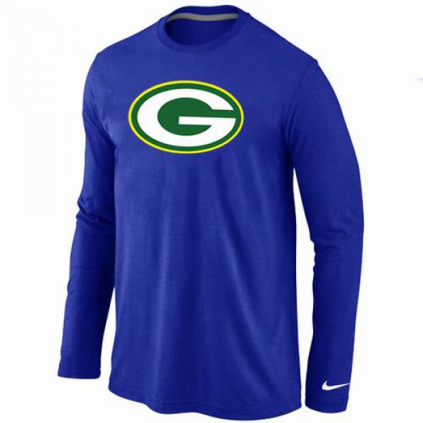 Nike Green Bay Packers Logo Long Sleeve T-Shirt BLUE