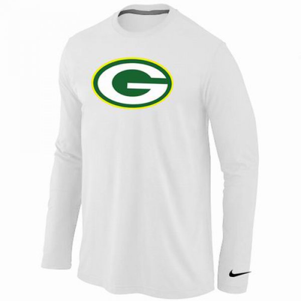 Nike Green Bay Packers Logo Long Sleeve T-Shirt WHITE