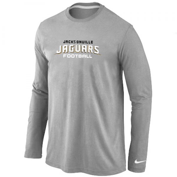 Nike Jacksonville Jaguars Authentic font Long Sleeve T-Shirt Grey