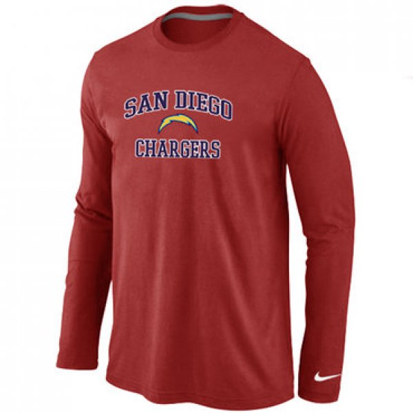 Nike San Diego Chargers Heart & Soul Long Sleeve T-Shirt RED