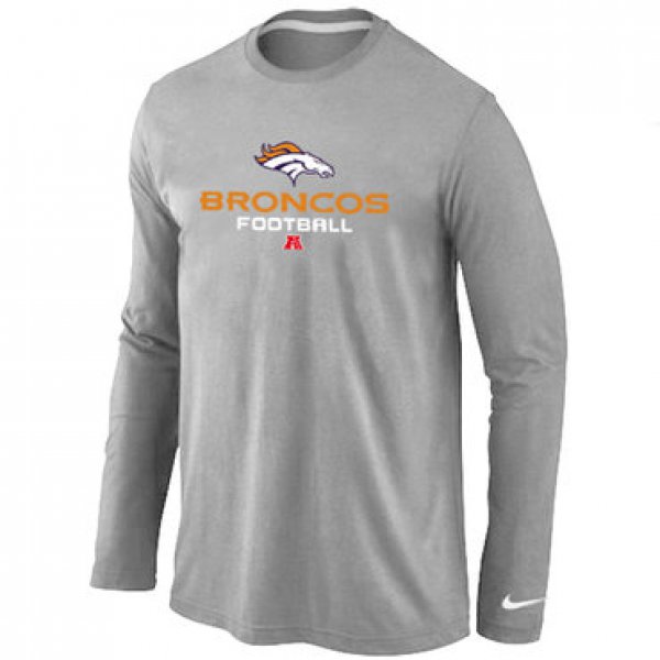 NIKE Denver Broncos Critical Victory Long Sleeve T-Shirt Grey