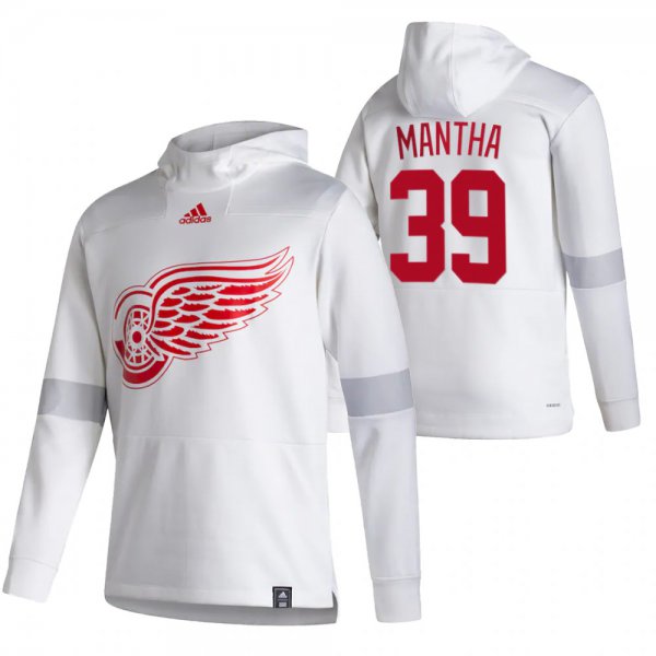 Detroit Red Wings #39 Anthony Mantha Adidas Reverse Retro Pullover Hoodie White