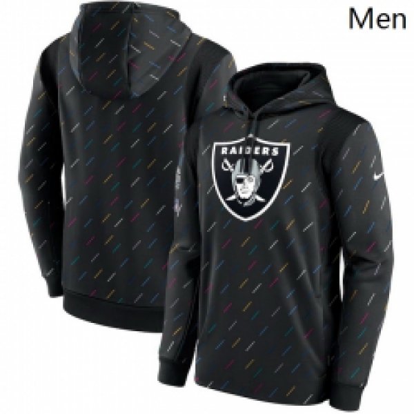 Men Las Vegas Raiders Nike Charcoal 2021 NFL Crucial Catch Therma Pullover Hoodie