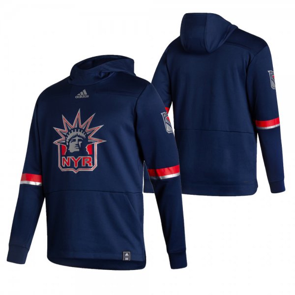 New York Rangers Blank Adidas Reverse Retro Pullover Hoodie Navy