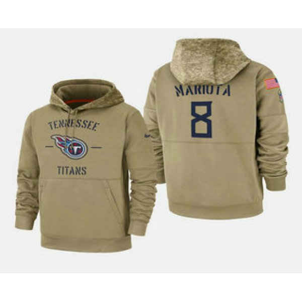 Men's Tennessee Titans #8 Marcus Mariota 2019 Salute to Service Sideline Therma Hoodie