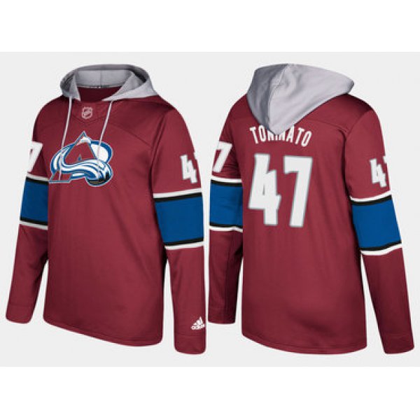 Adidas Colorado Avalanche 47 Dominic Toninato Name And Number Burgundy Hoodie
