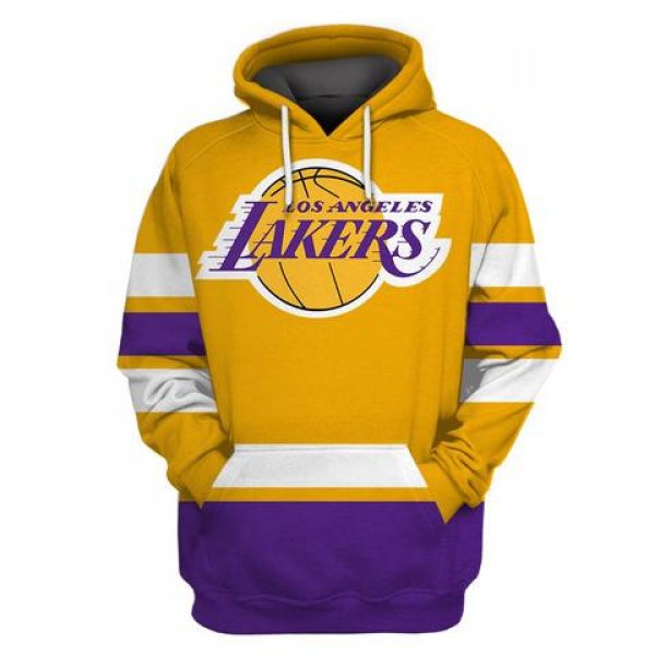 Lakers Gold All Stitched Hooded Sweatshirt