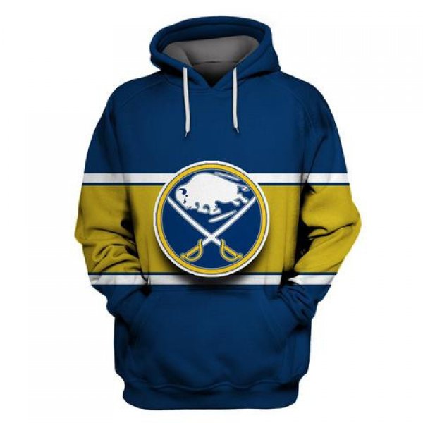 Men's Buffalo Sabres Blue All Stitched Hooded Sweatshirt