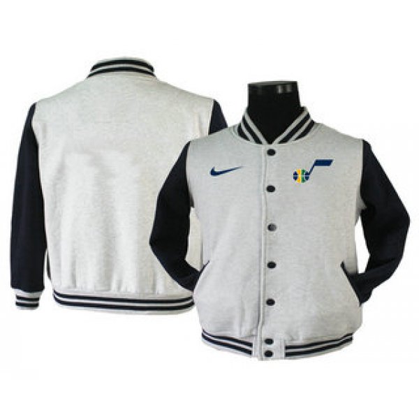 Men's Utah Jazz Nike Gray Stitched NBA Jacket