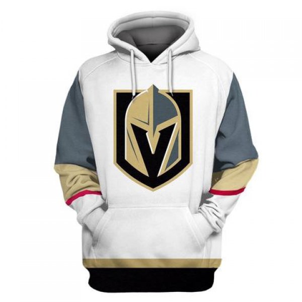 Men's Vegas Golden Knights White All Stitched Hooded Sweatshirt