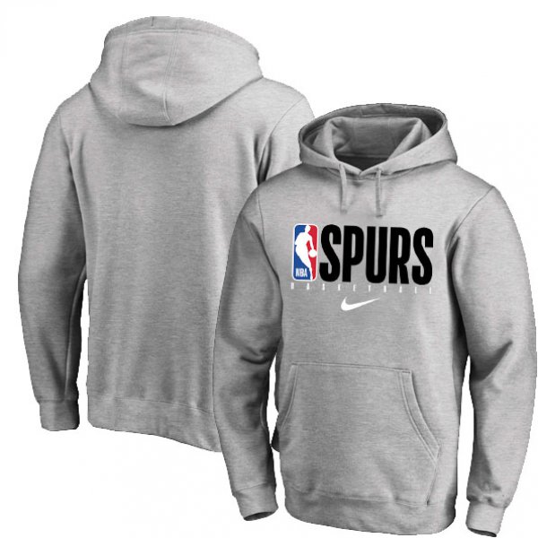 San Antonio Spurs Nike Spotlight Practice Performance Pullover Hoodie Silver