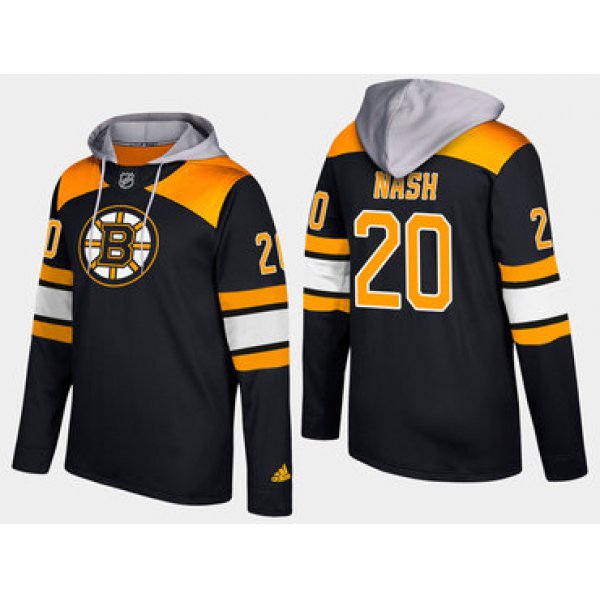 Adidas Boston Bruins 20 Riley Nash Name And Number Black Hoodie