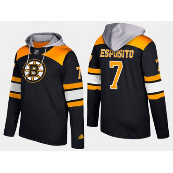 Adidas Boston Bruins 7 Phil Esposito Retired Black Name And Number Hoodie