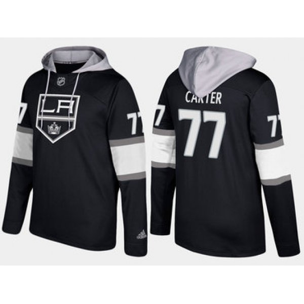 Adidas Los Angeles Kings 77 Jeff Carter Name And Number Black Hoodie