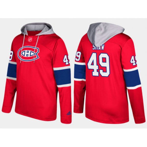 Adidas Montreal Canadiens 49 Logan Shaw Name And Number Red Hoodie