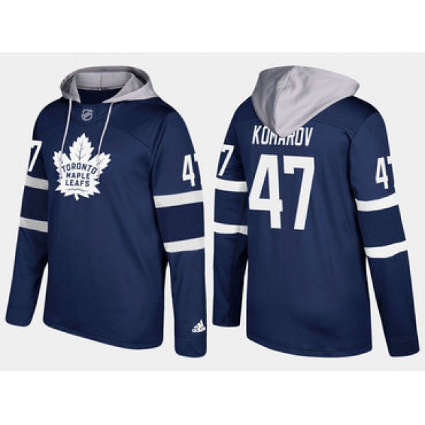 Adidas Toronto Maple Leafs 47 Leo Komarov Name And Number Royal Hoodie