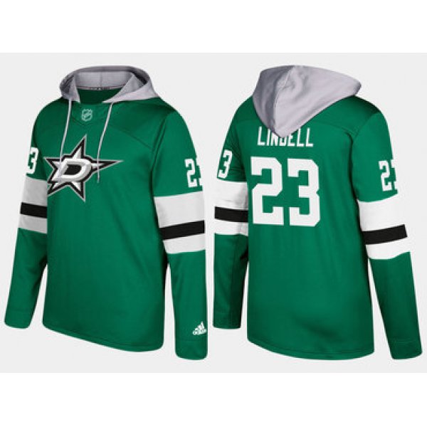 Adidas Dallas Stars 23 Esa Lindell Name And Number Green Hoodie