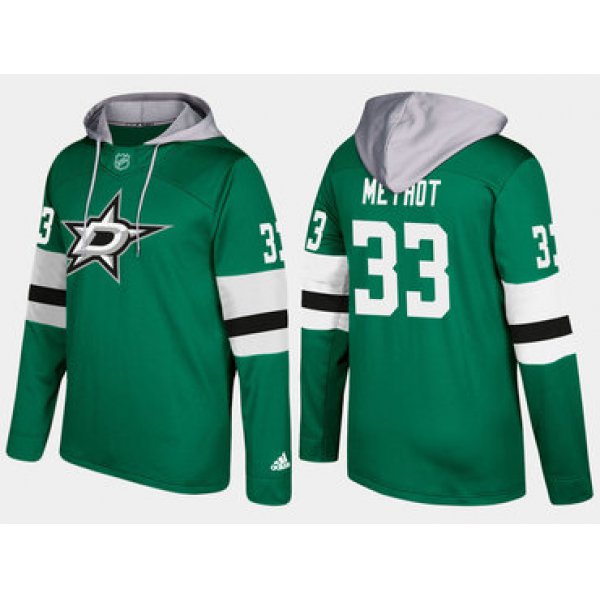 Adidas Dallas Stars 33 Marc Methot Name And Number Green Hoodie