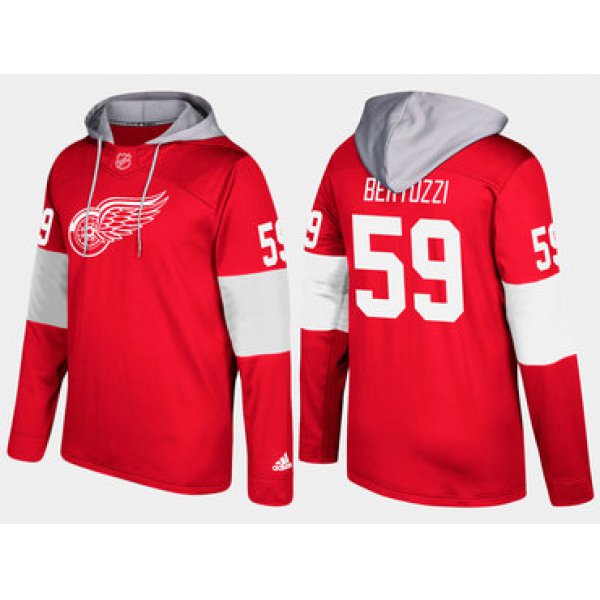 Adidas Detroit Red Wings 59 Tyler Bertuzzi Name And Number Red Hoodie