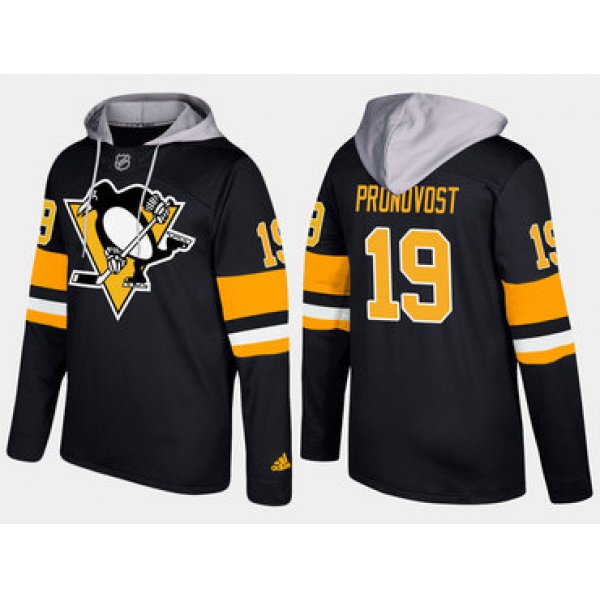 Adidas Pittsburgh Penguins 19 Jean Pronovost Retired Black Name And Number Hoodie