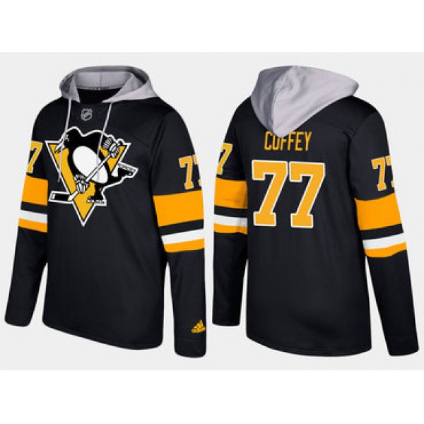 Adidas Pittsburgh Penguins 77 Paul Coffey Retired Black Name And Number Hoodie