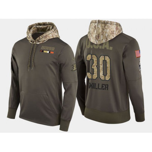 Nike Anaheim Ducks 30 Ryan Miller Olive Salute To Service Pullover Hoodie