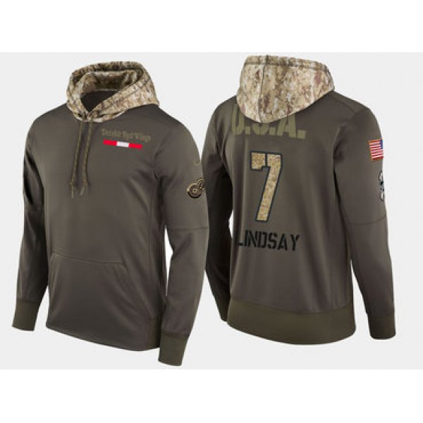 Nike Dallas Stars 7 Neal Broten Retired Olive Salute To Service Pullover Hoodie