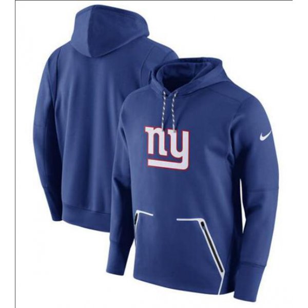 Men's New York Giants Nike Royal Champ Drive Vapor Speed Performance Pullover Hoodie