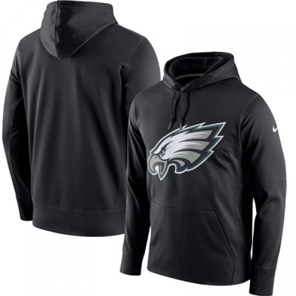 Men's Philadelphia Eagles Nike Black Circuit Logo Essential Performance Pullover Hoodie