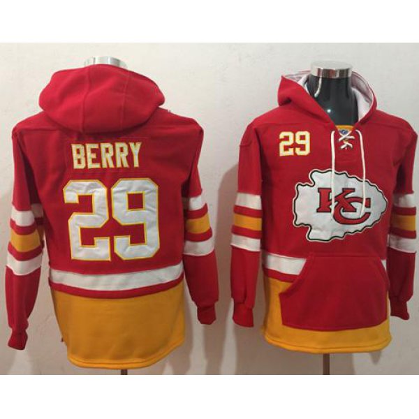 Nike Kansas City Chiefs #29 Eric Berry Red Gold Name & Number Pullover NFL Hoodie