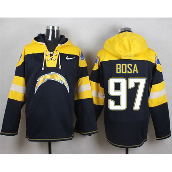 Nike Chargers #97 Joey Bosa Navy Blue Player Pullover Hoodie