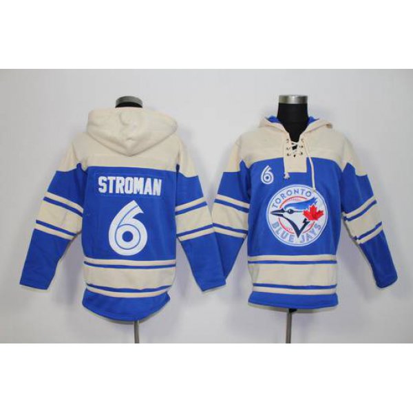 Men's Toronto Blue Jays #6 Marcus Stroman Blue Alternate MLB Hoodie