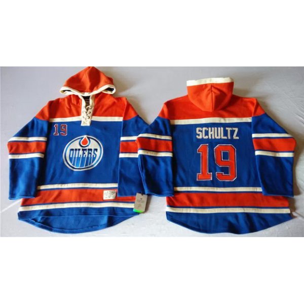 Old Time Hockey Edmonton Oilers #19 Justin Schultz Royal Blue Hoodie