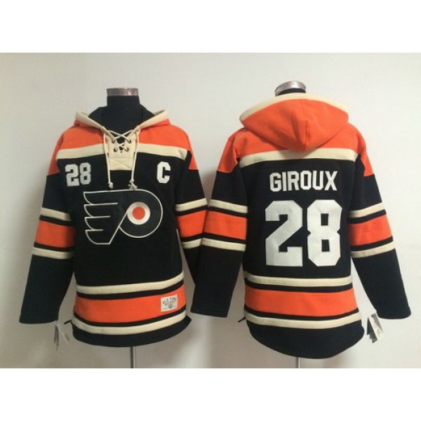 Old Time Hockey Philadelphia Flyers #28 Claude Giroux Black Hoodie