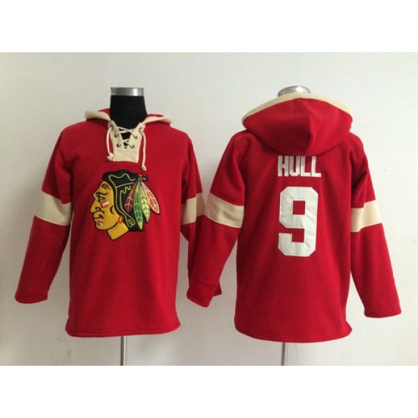 2014 Old Time Hockey Chicago Blackhawks #9 Bobby Hull Red Hoodie