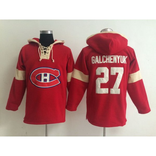 2014 Old Time Hockey Montreal Canadiens #27 Alex Galchenyuk Red Hoodie