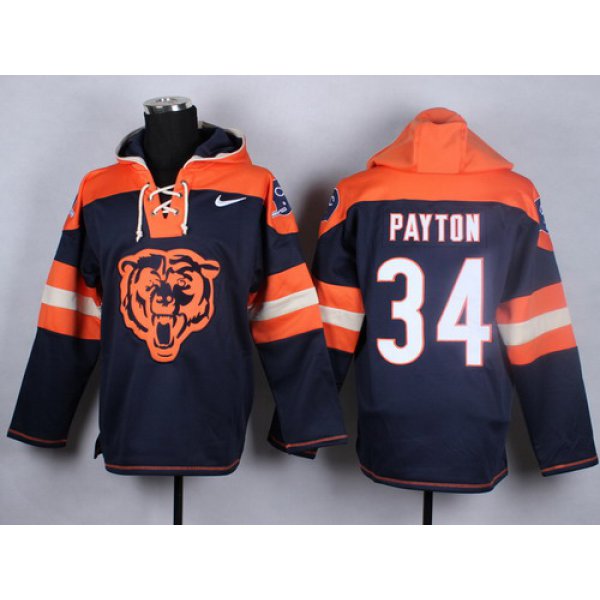 Nike Chicago Bears #34 Walter Payton 2014 Blue Hoodie