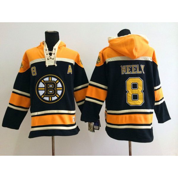 Old Time Hockey Boston Bruins #8 Cam Neely Black Hoodie