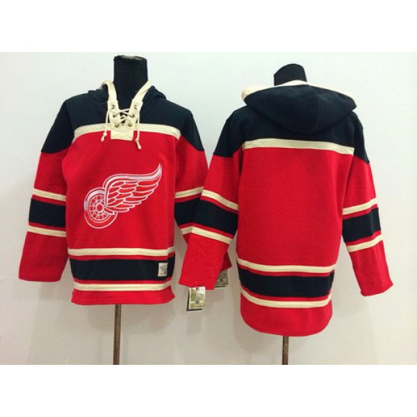 Old Time Hockey Detroit Red Wings Blank Red Hoodie